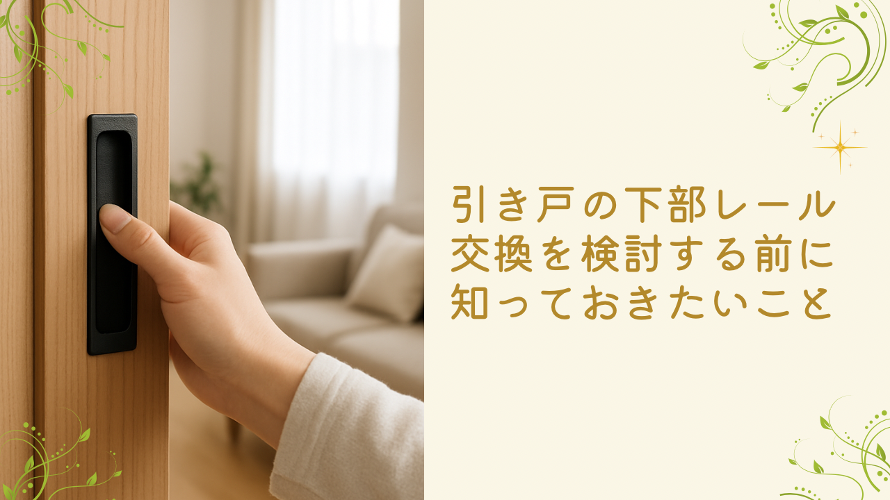 引き戸の下部レール交換を検討する前に知っておきたいこと